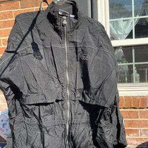 Vintage Reebok Black Men’s Medium Nylon Zip Up Windbreaker